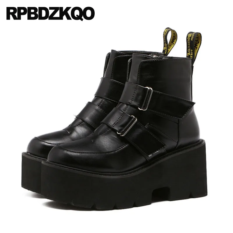 wedge heel motorcycle boots