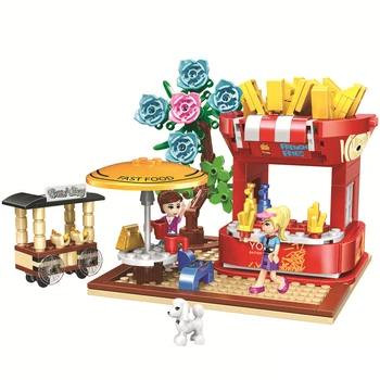 

Winner 5074 Friends French Fries Shop Building Blocks Sets Bricks Classic Musical instrument Model Kids Girls Toys For Children
