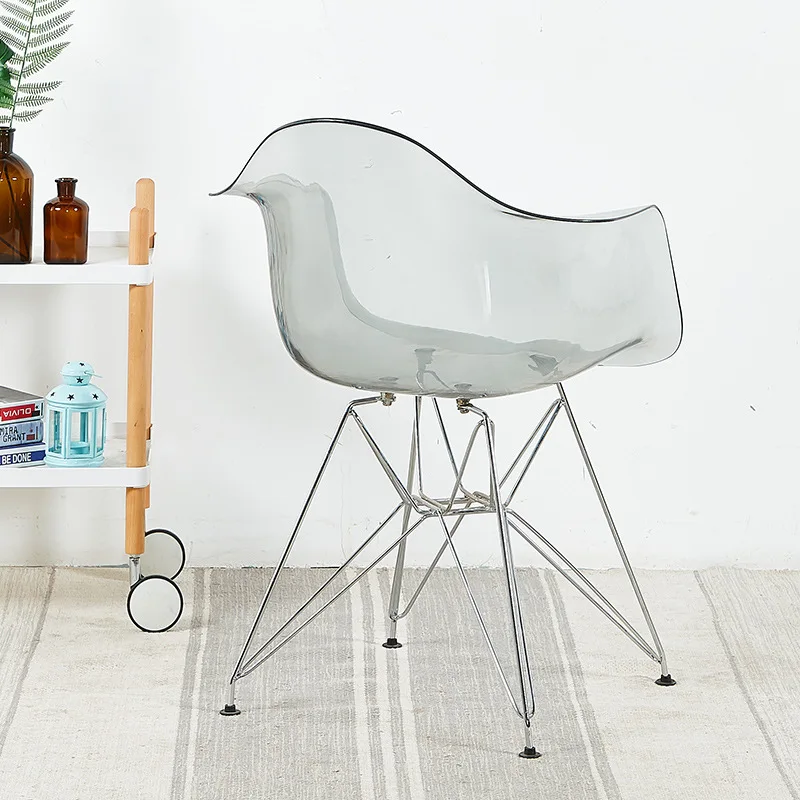 Современный минималистичный прозрачный креативный стул Повседневный домашний пластиковый задний офис ленивый стул стол стул WF610208 - Цвет: Style 3