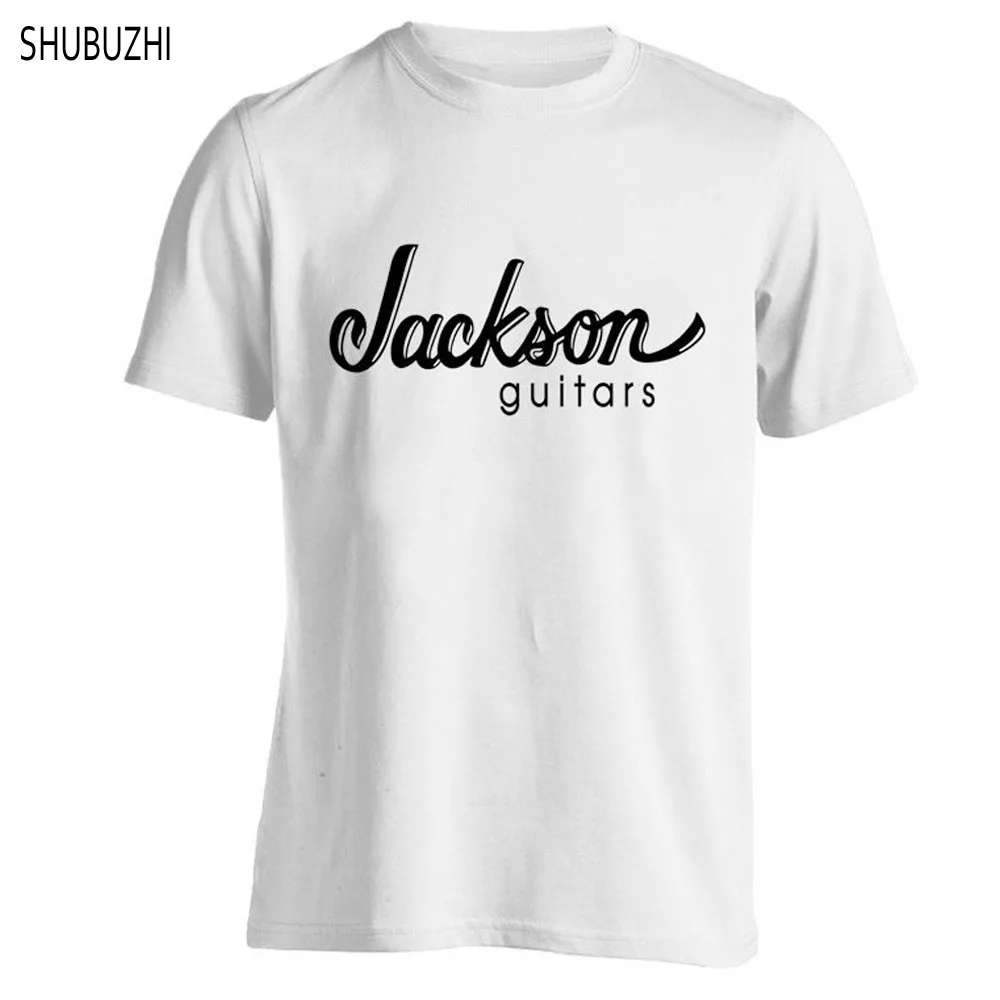 

men brand tee-shirt summer tshirt brand top tees Jackson guitars Using Combed 20s White T-Shirt cotton tshirt sbz428
