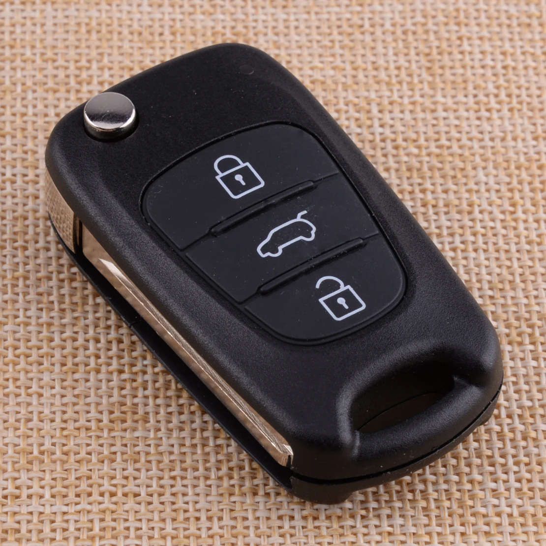

beler 3 Button Flip Remote Entry Key 433MHZ Replace Shell Folding Remote Key Case with ID46 Chip Fit for Hyundai i20 IX35