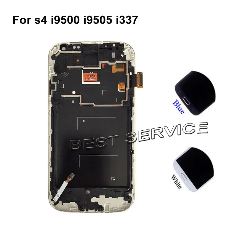 Для Samsung для Galaxy S4 i9500 i9505 i337 ЖК-дисплей сенсорный экран с рамкой Рамка Замена
