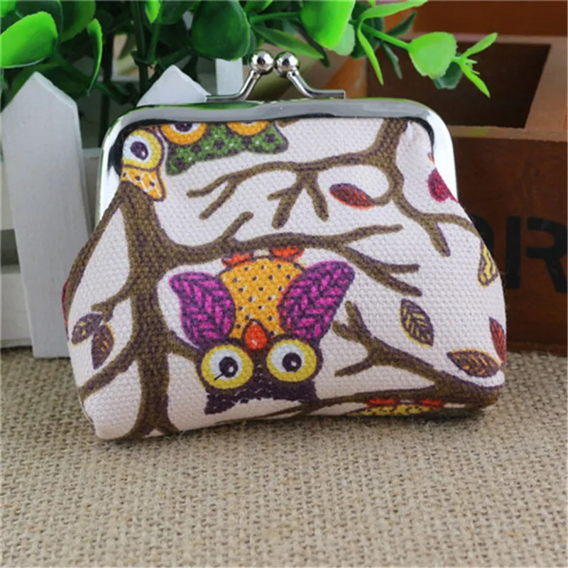 Hot Sale Women Hasp Coin Purse Cute Owl Pattern Woman Lady Purses