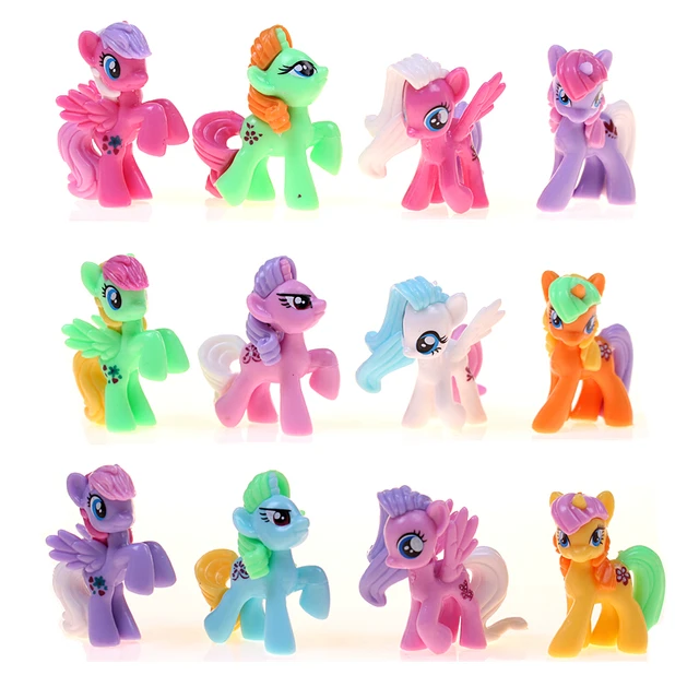 12 Pcs Set Kartun Berwarna Kunai Kelangkaan Kuda Unicorn Hewan