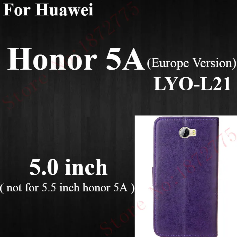 Case For Huawei P20 P8 P10 P9 Lite Mini Honor 9 5A 6A 8 5C 7C 6X Mate 10 Lite Y3 Y5 II Y9 Y6 7A Pro P Smart Flip Case - Цвет: Honor 5A  LYO-L21