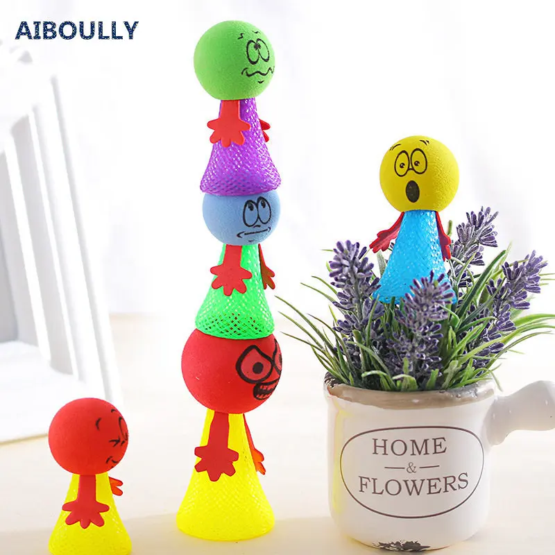AIBOULLY 4PCS Funny Leap Jump Elf Children Strange Toy Bouncing Doll