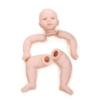 

REBORN DOLL KIT UNPAINTED BLANK DOLL KIT SOFT VINYL REBORN 28inch BEADED open eyes.fashion KELETON, BRIGHT EYES DIY ACCESSORIES