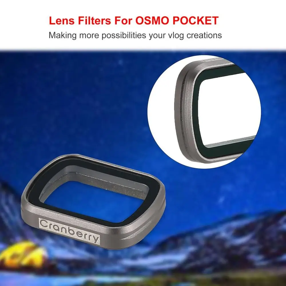 

Cranberry ND4/8/16/32/64 Filters Camera Professional Optical Lens Kit for DJI OSMO Pocket Len Gimbal Stabilizer Accessories