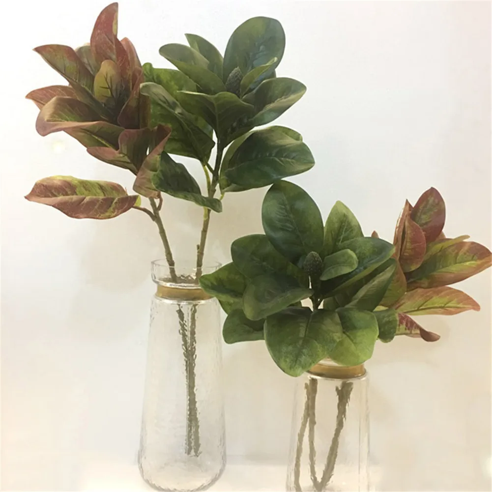 Artificial Magnolia Leaves High-grade Simulation Indoor Plants For Wedding Home Table Garden Marriage Decoration