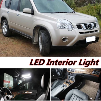 

Tcart 6pcs X free shipping Error Free LED Interior Light Kit Package for nissan X-Trail T31 accessories 2007-2013