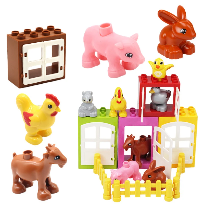 Grandes bloques de construcción de partículas Duploe accesorios animal Grandes bloques de construcción de partículas Duploe accesorios animal