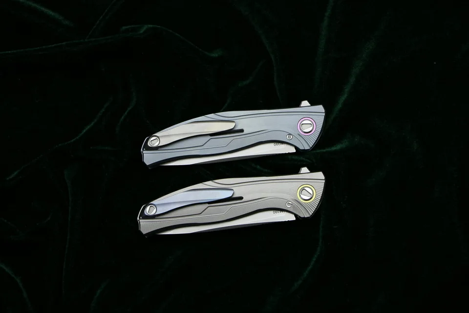 Зеленый шип F7 Флиппер складной нож M390 лезвие TC4 титановая ручка Открытый Отдых Охота выживания карманные Фруктовые Ножи EDC инструмент