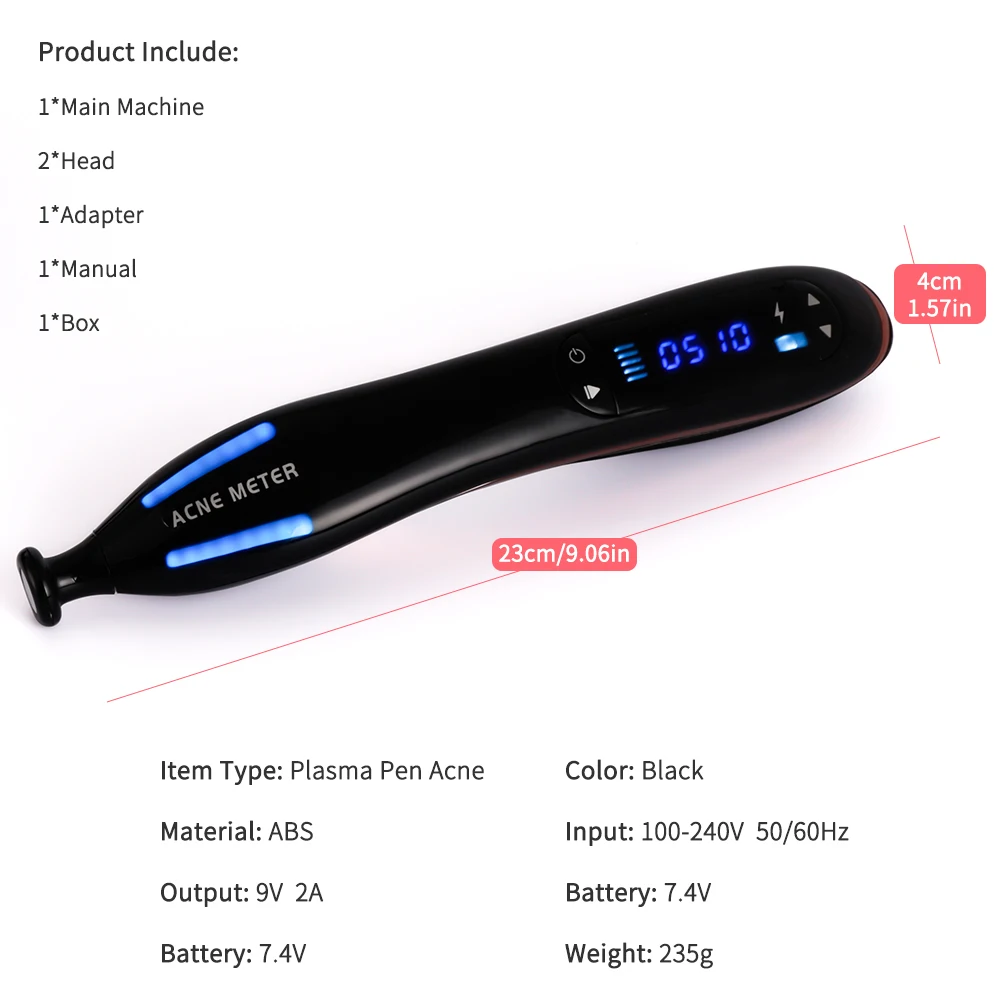 Máquina de Remoção Cuidados com a Pele Nova Azul Caneta Plasma Cicatriz Acne Anti Rugas Envelhecimento Terapia Tratamento Beleza Dispositivo Facial Luz 16 acne tratamento caneta beleza dispositivo cuidados com a pele facial