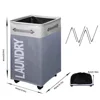 Collapsible Laundry Basket Large with Handles-Splicing Laundry Hamper on Wheels-Tall  Foldable Cloth Organizer Storage ► Photo 2/6
