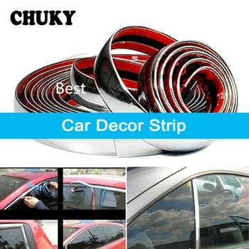 

CHUKY Car Styling Stickers Chrome Decor Strip For Peugeot 307 206 407 Citroen C4 Honda Civic Accord CRV Lada Vesta Accessories