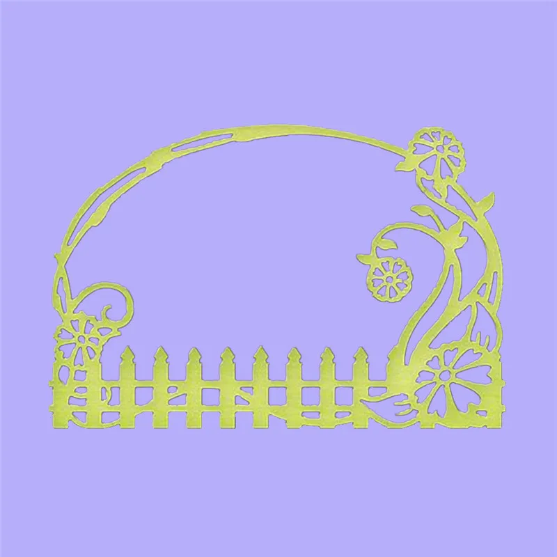 

GJCrafts 1 Pcs/lot Metal Cutting Dies Scrapbooking For Card Making DIY Embossing Cuts New Craft Fence Photo Frame