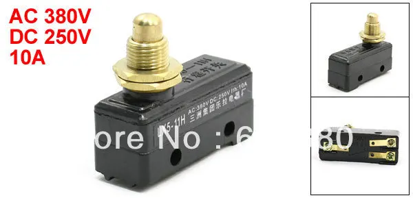 

LX5-11H 3 Screw Terminals Snap Push Plunger Actuator Panel Mounted Basic Limit Switch SPDT 1 NO + 1 NC