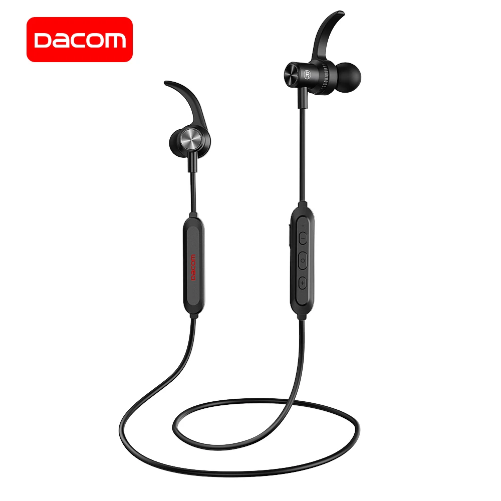DACOM Bluetooth 5.0 Sports Headphones Wireless Earphones Stereo Bluetooth Headset with Mic Magnetic Earpiece for iPhone Samsung