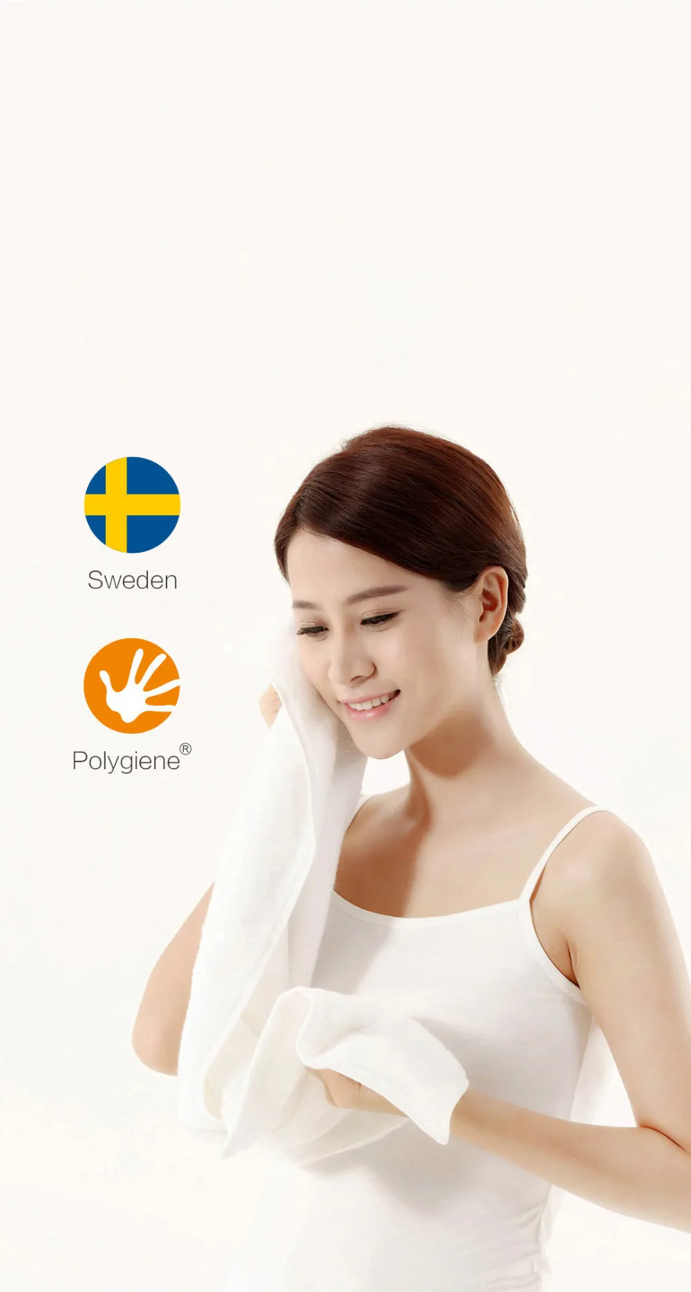 Xiaomi Updated ZSH Polyegiene Antibacterical Towel Young Series 100% Cotton Towels 5 Color Highly Absorbent Bath Face Hand Towel (10)