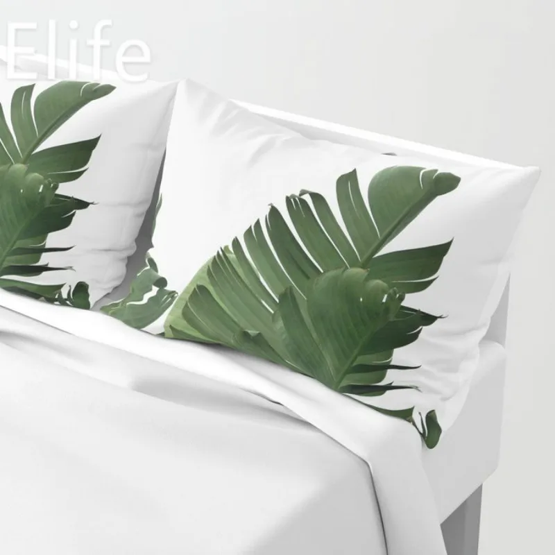 Elife нордическая искусственная подушка из полиэстера с зелеными листьями