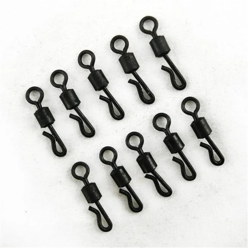 100PCS Fishing Swivels American Rolling Swivel Solid Rings Fishing Hook Connector Accessories pesca #2M10 (4)