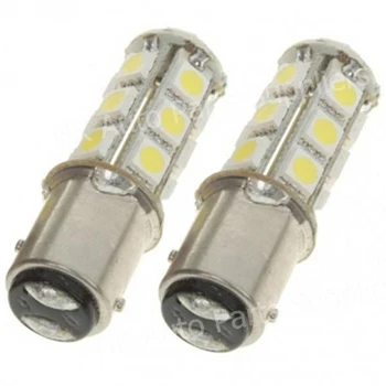 

New arrival DC 12V 18 LED 5050 SMD 1157 BAY15D White Car Bulb Stop Tail Brake Light Rear Lamp free shipping