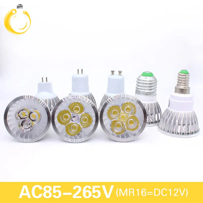 Ультраяркая Светодиодная лампа GU10 MR16 E27 E14 9 Вт 12 15 85 265 в Диммируемые светодиодные