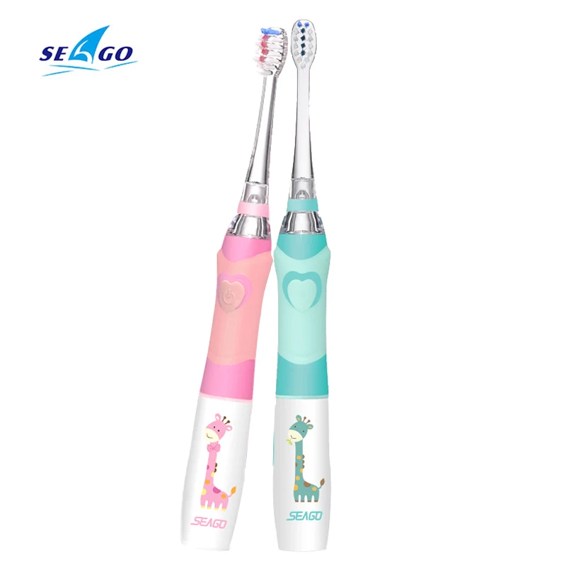 Kids Sonic Electric Toothbrush Colorful LED Lighting Waterproof Soft Brush heads Bristles Teeth Oral Care Pink or Green Kids Sonic Electric Toothbrush Colorful LED Lighting Waterproof Soft Brush heads Bristles Teeth Oral Care Pink or Green