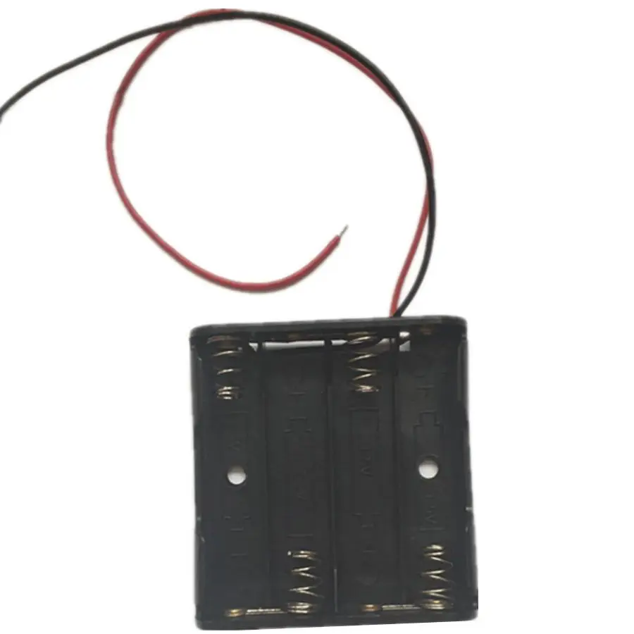 6 в батарейный держатель 4AAA корпус 4X1.5V блок 4xaaa 4XLR03 с ''проводами 10 шт./лот |