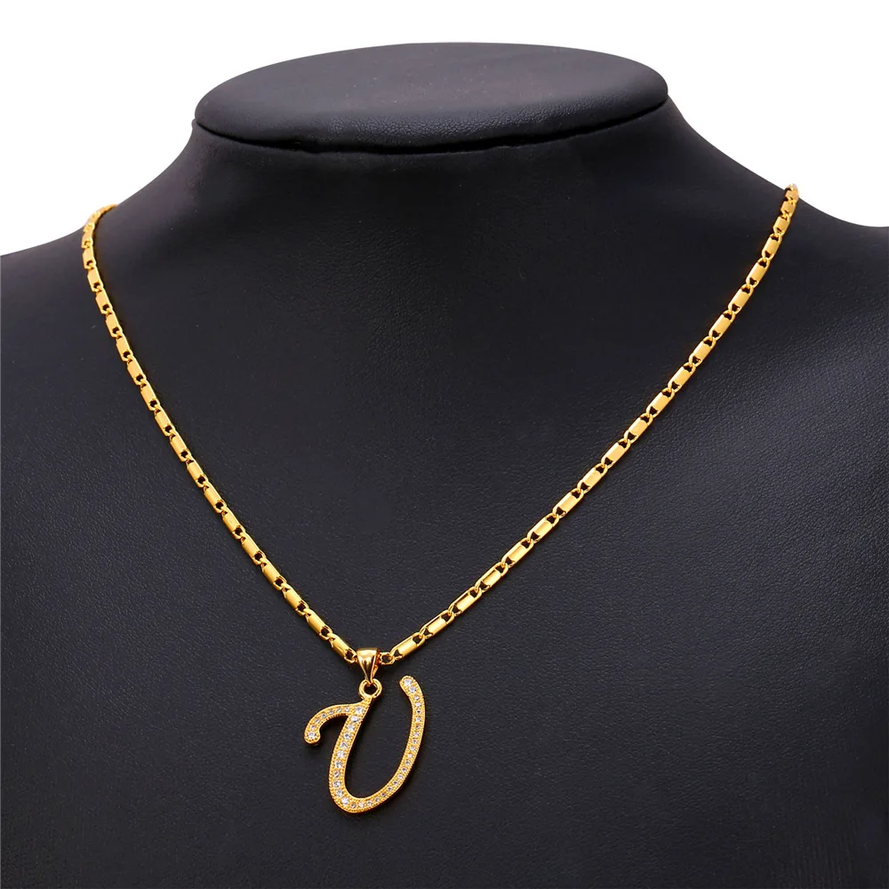 Capital Initial Necklace Women 