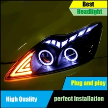 Car Head Lamp Case For Ford Focus MK2 Headlights 2009-2011 LED Headlight Double Angel Eyes DRL Bi-Xenon Lens High Low Beam Car Head Lamp Case For Ford Focus MK2 Headlights 2009-2011 LED Headlight Double Angel Eyes DRL Bi-Xenon Lens High Low Beam