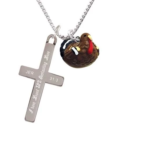 Resin Turkey - Everlasting Love - Cross Necklace (1)