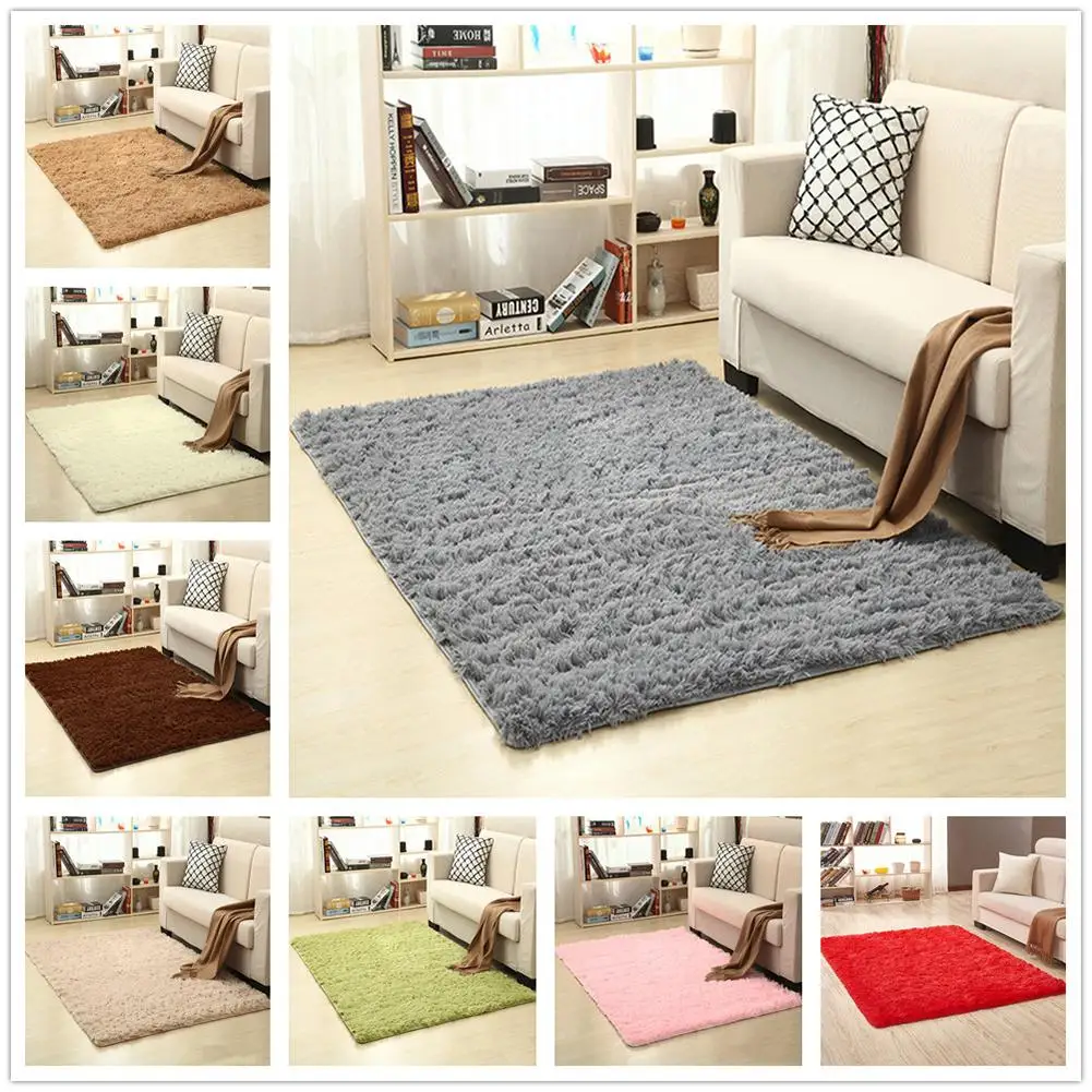 

DSstyles 60x160cm Solid Color Carpet Mat for Living Room Tea Table Bedroom Bedside Decor