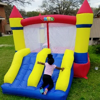 Inflatable Castle Bounce House Inflatable Trampoline with Double Slides with Blower for Party Outdoor Indoor Children Funny Game outdoor games pvc inflatable bouncy castles for children with blower