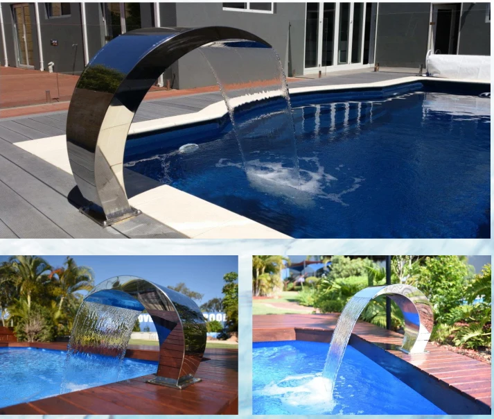

Mirror Polish Stainless Steel Mirror Polish Cobra Curtain for Swimming Pool Waterfall Fountain WXH(60X70)CM