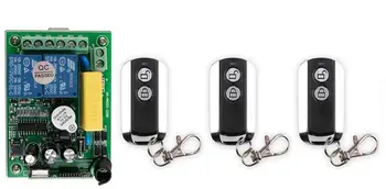 

latest AC 220V 2 CH 2CH RF Wireless Remote Control Switch System 1pcs Receiver & 3pcs 2 Keys metal waterproof Remote