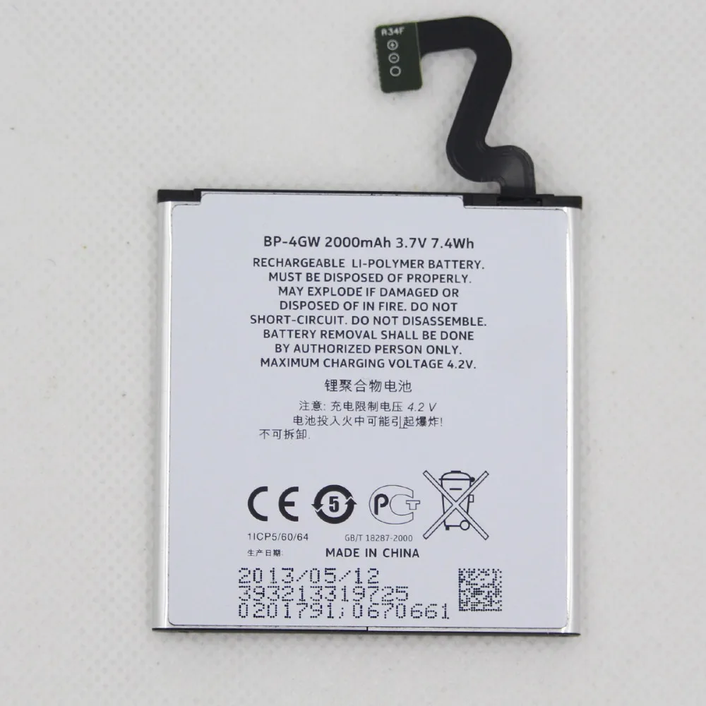 ISUNOO 2000mAh BP 4GW батарея для замены телефона Nokia Lumia 920 920T BP4GW с инструментами