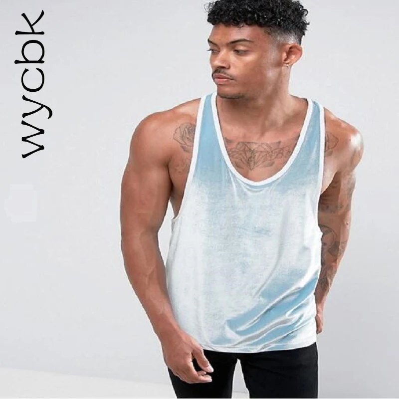 

Men's Velvet Vest High Quality 2018 Spring/Summer Solid Color Casual Velour Tank Top Men Europe and America Street Mens Clothing
