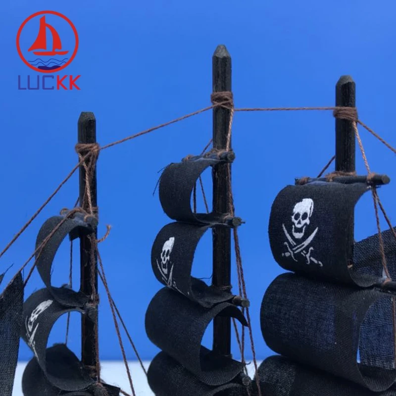 LUCKK 16 см Карибы пиратские деревянные модели кораблей морские украшения для дома морские деревянные ремесла креативная фигурка парусника