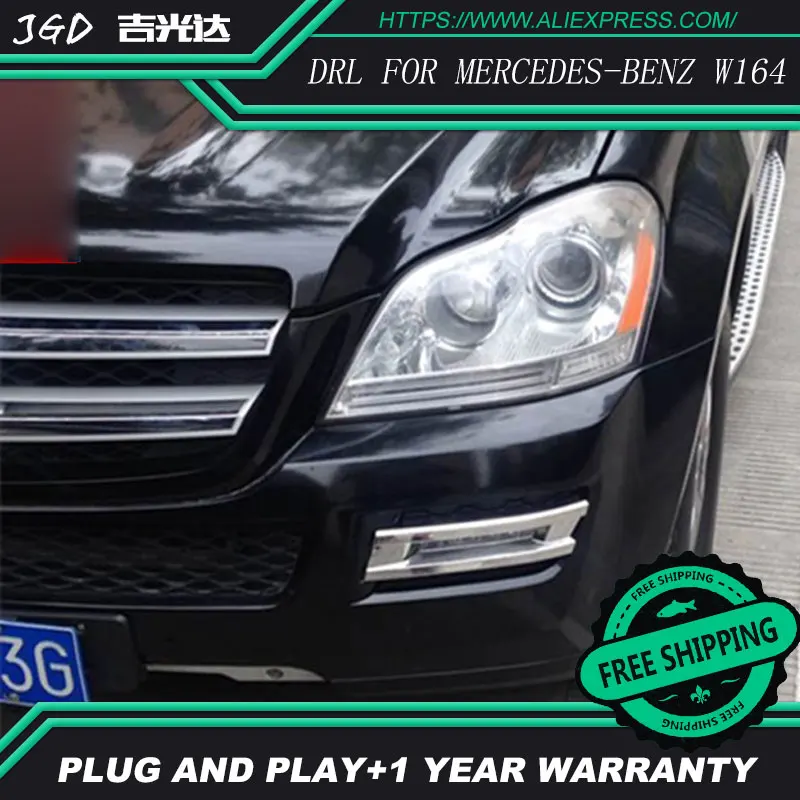 Лидер продаж! 12V 6000k светодиодный DRL Дневной Бег светильник чехол для Mercedes W164 GL320