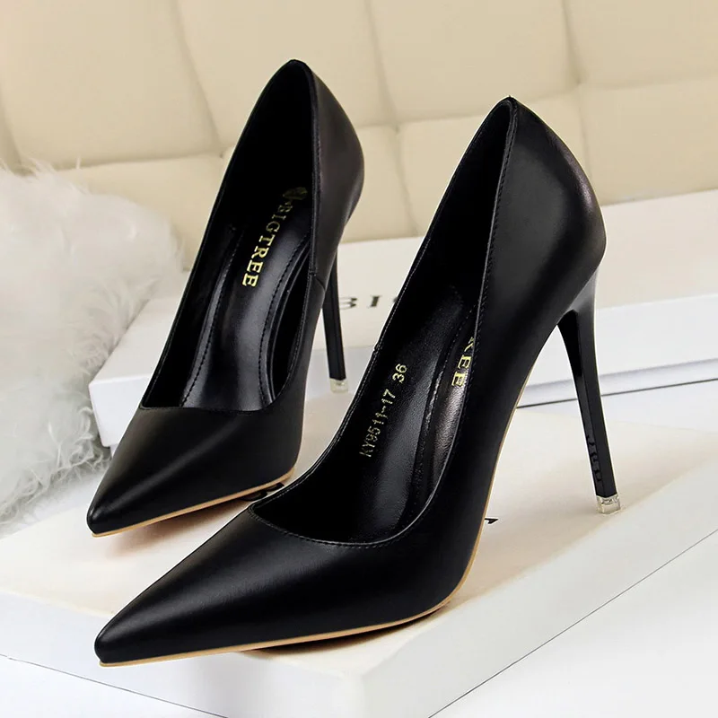 

Fashion simple women's shoes fruit color high heel stiletto super high heel shallow mouth pointed sexy OL ladies shoes