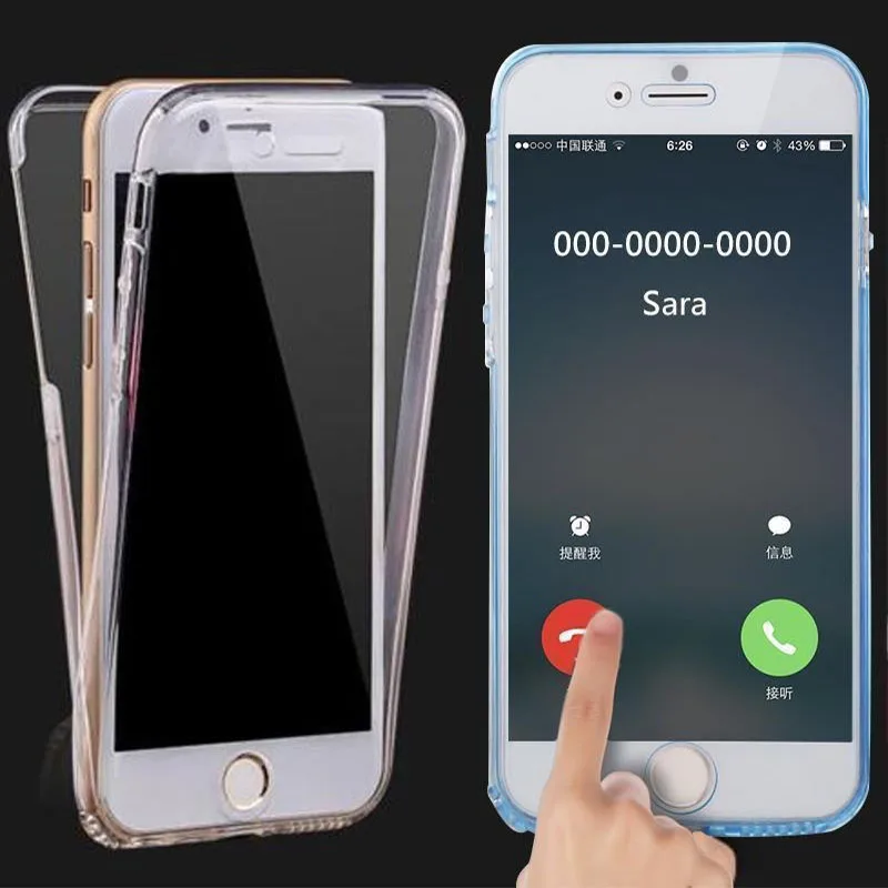 Мягкий прозрачный чехол с полным покрытием 360 градусов для iPhone X Xs Max XR 8 7 6 6s Plus