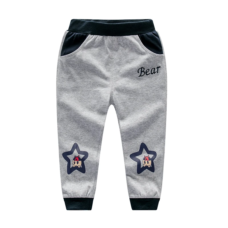 

2019 New Arrival High Quality Cotton Trousers Boys Elastic Waist Straight Mid Solid Straight Full Length Fits Size 2y-8years