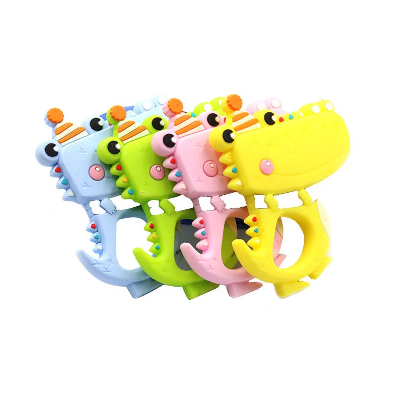 

Baby Teether Food Silicone Cartoon Animal Baby Teether Dinosaur Silicone Teether To Nursing BFA Free Baby Teether Chew Child Toy
