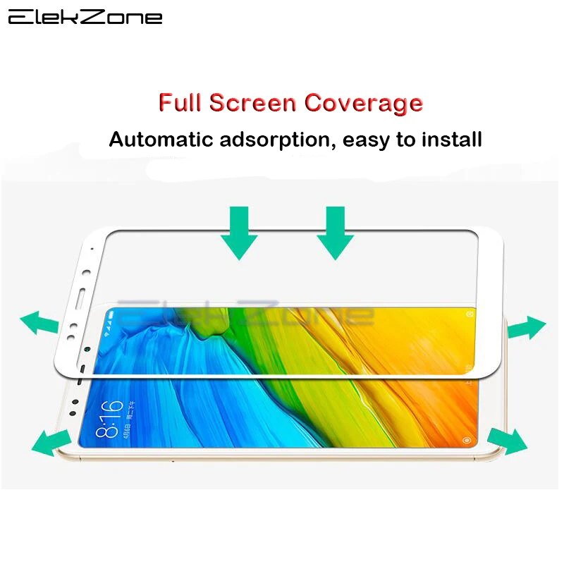 For Xiaomi Redmi 5 Glass Redmi 5 Plus Full Screen Protective Tempered Glass Full Cover For Redmi 5 5plus Black White protect (1)