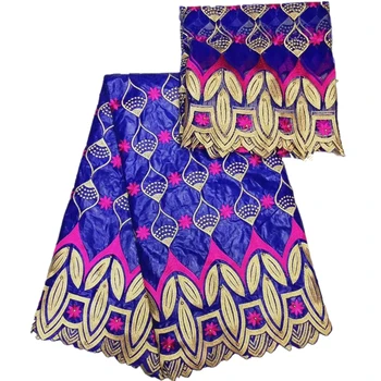 

High Quality blue Bazin Getzner Fabric African bazin riche fabrics cotton Nigeria Damask Shadda beaded Guinea Brocade Fabric