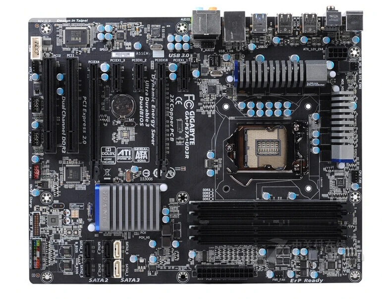 original motherboard for Gigabyte GA-P67A-UD3R LGA 1155 DDR3 P67A-UD3R 32GB USB3.0 P67 Desktop motherboard Free shipping