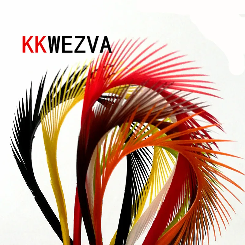 KKWEZVA 21 шт. гусиный Биот Feathers15-20cm гусиные биоты материалы для завязывания мух нимфа и лавы разделенные хвосты и ранние крылья