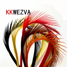 KKWEZVA 21PCS Goose Biot Feathers15-20cm Goose Biots Fly Tying Materials for Nymph & Lava Flies split tails and early wings