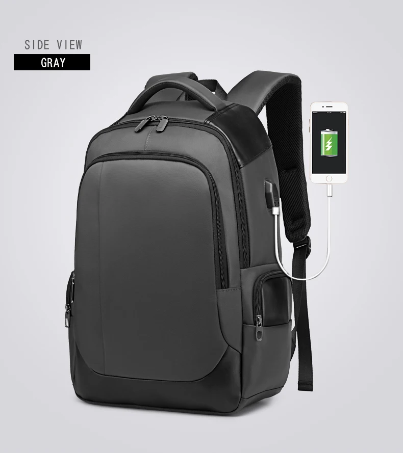 Мужской рюкзак для путешествий, 15,6 дюймов, рюкзак для ноутбука, USB зарядка, большая емкость, рюкзак, Противоугонный, водонепроницаемый, деловой рюкзак для мужчин и женщин